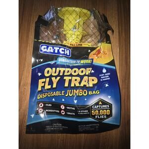 Catch Outdoor Fly Trap Disposable Jumbo Bag Just Add Water And Hang